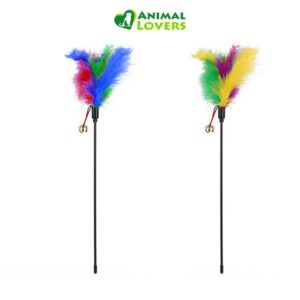 Varita Interactiva con Plumas para Gatos