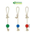 La Pelota con Cuerda para Perro es el juguete ideal para mantener a tu mascota activa y entretenida. Este juguete versátil combina una pelota de goma dura con una cuerda resistente, permitiéndote jugar a lanzar la pelota o a los tirones. Con su diseño duradero y colores vibrantes, la Pelota con Cuerda para Perro es perfecta para ofrecer a tu perro una experiencia de juego estimulante y saludable.
