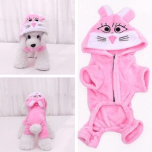 Pijama para perro de Conejo Plush Rosa