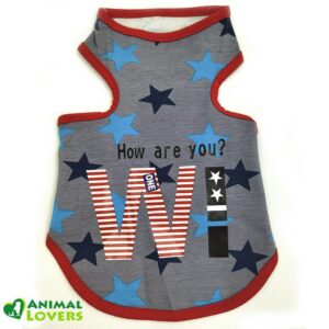 Ofertas 9 Polera para Perro Gris Estrellada