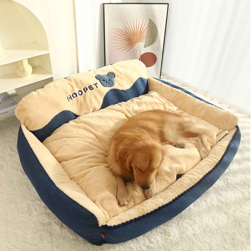 cama-perro-zul-Piel-Cotele-5 Cama para Perros Medianos de Piel de Cotelé tamaño M ofrece un refugio cómodo y elegante para tu mascota.